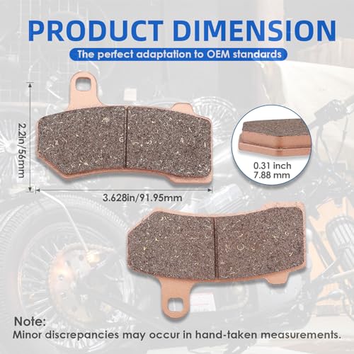 Front and Rear Brake Pads Kit for Harley