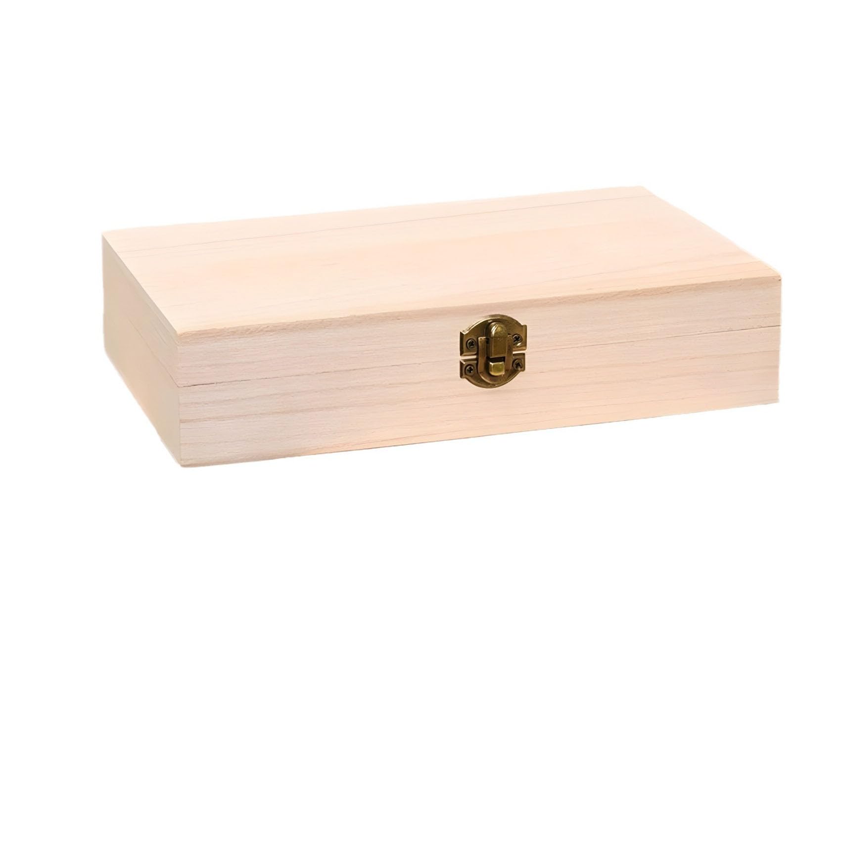 Large Wooden Box with Hinged Lid,Unfinished Wooden Box - Pine Box for Crafts - Wooden Storage Box - DIY Memory Box - Wooden Keepsake Box