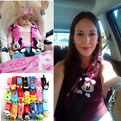 Real Wool Seat Belt Strap Covers For Protecting Shoulder , Car Seat Belt Neck Protector