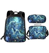 Xhuibop Galaxy Tiger Kids Backpack Set — 17-Inch School Bag With Lunch Box & Pencil Case For Ages 8-12 - View #10