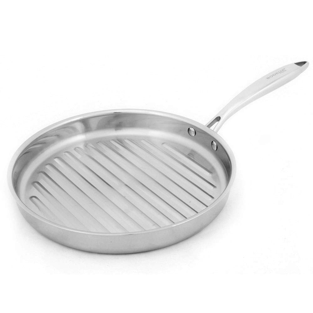 Garnki I Patelnie Kuchenne Patelnia Patelnia Do Smażenia 304 Ze Stali Nierdzewnej Patelnia Do Smażenia Steków 28 Cm Kaliber Stripe Rondel Klasyczna Nieprzywiera
