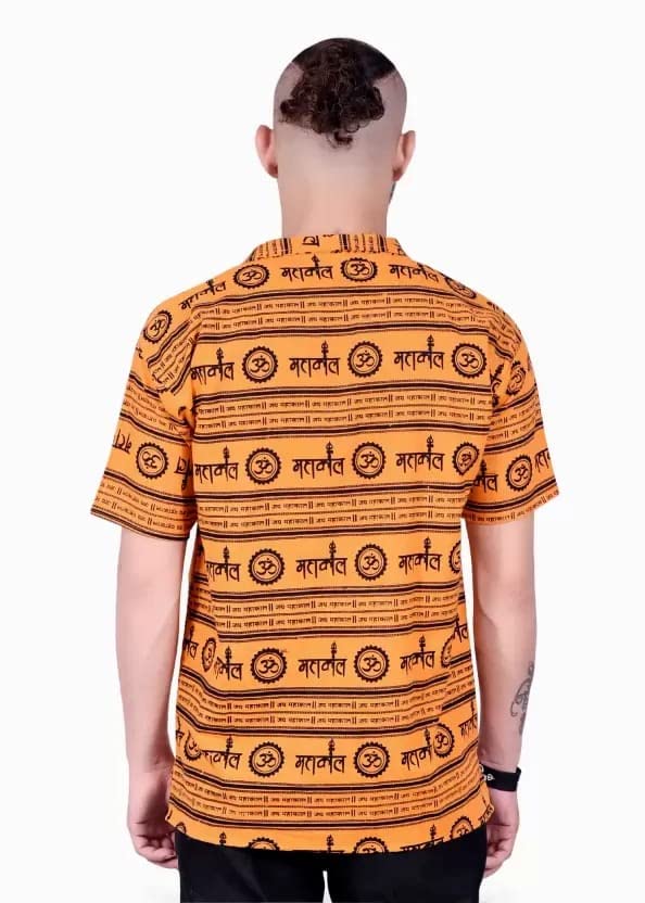 Image of Mahadev Printed Shirt for Men & Women || Shirt for Men & Women || Printed Shirt for Men || Pure Cotton Devotional Tshirts for Men and Women- Mahakal