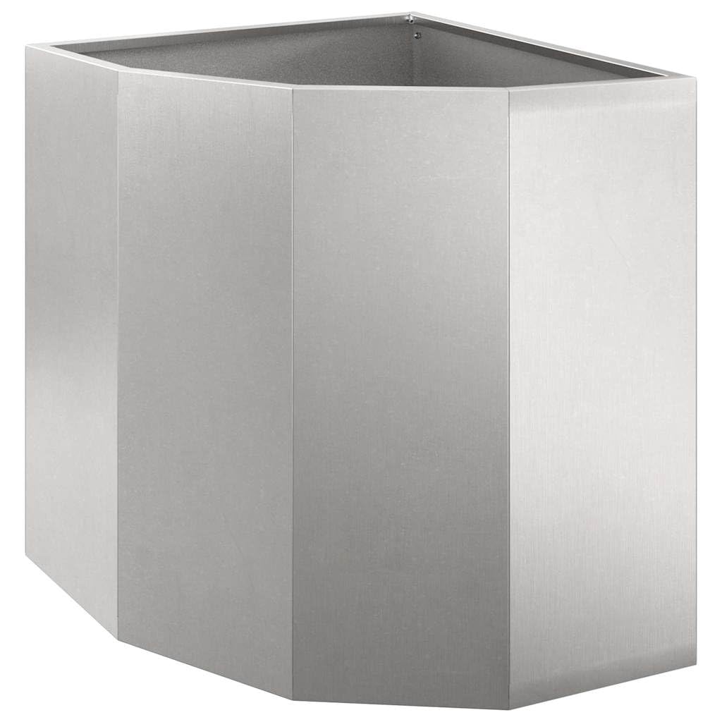Hothingwell Fioriera angolare, 45 x 45 x 50 cm, colore: Argento