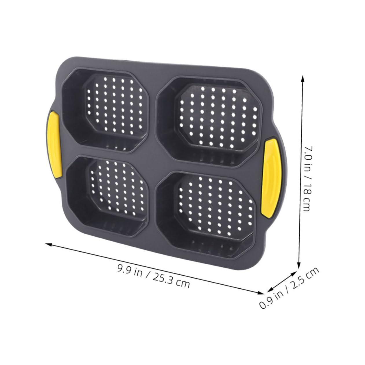 Cabilock Silicone Bread Mold Decorative Baking Pan Multi-Function French Bread Molds Non-Stick Hamburger Bun Pan