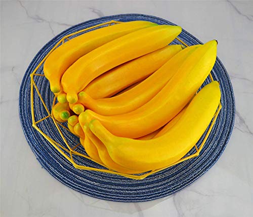 Image of Ulalaza 6Pcs Fake Banana Artificial Fruits Model Lifelike Simulation Yellow Bananas for Decoration Arrangements