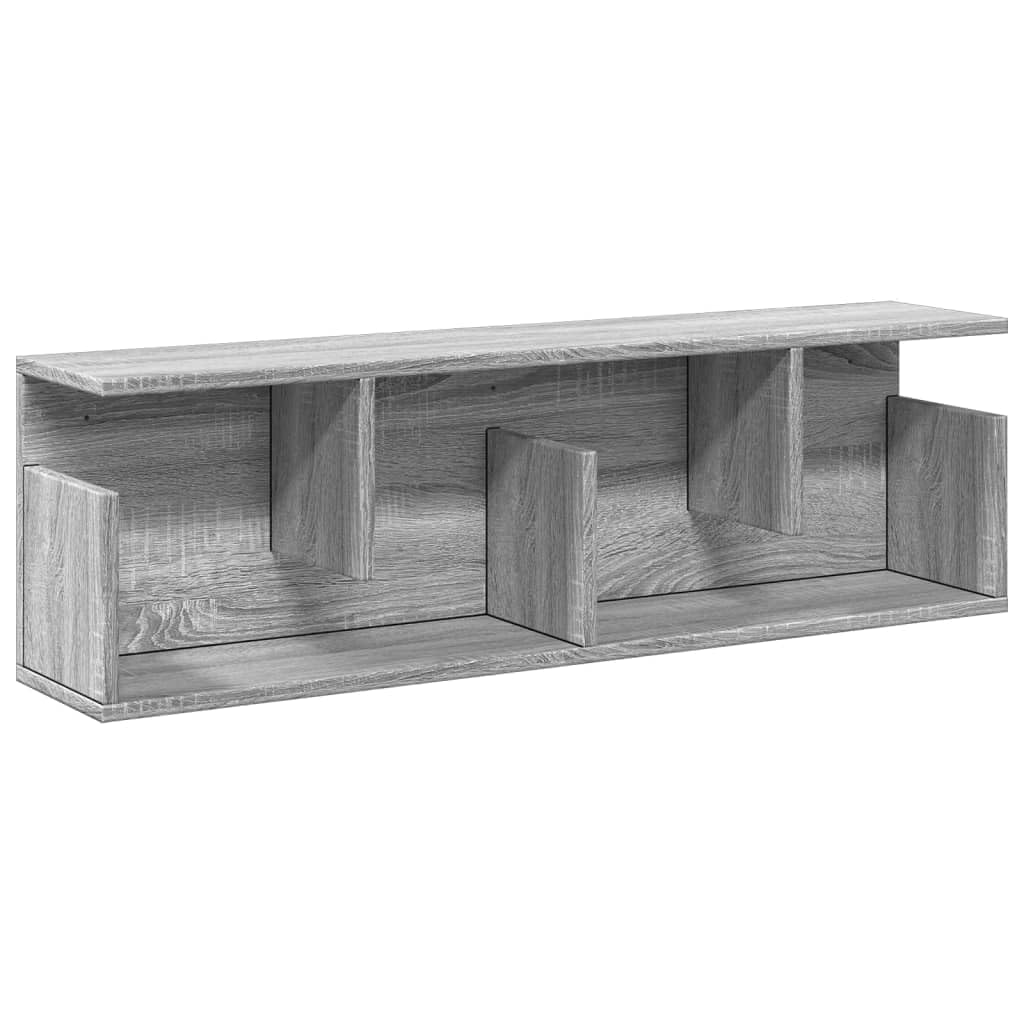 Szafka ścienna, wiszący regał ścienny, regał do przechowywania do biura, sypialni, 100 x 20 x 30 cm, szary, Sonoma materiał drewnopochodny
