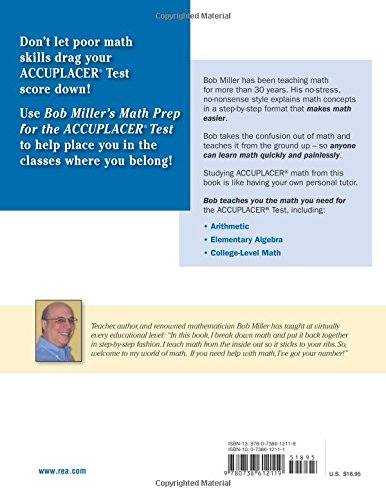 ACCUPLACER(r) Test, Bob Miller's Math Prep for the (College Placement Test Preparation) - Image 2