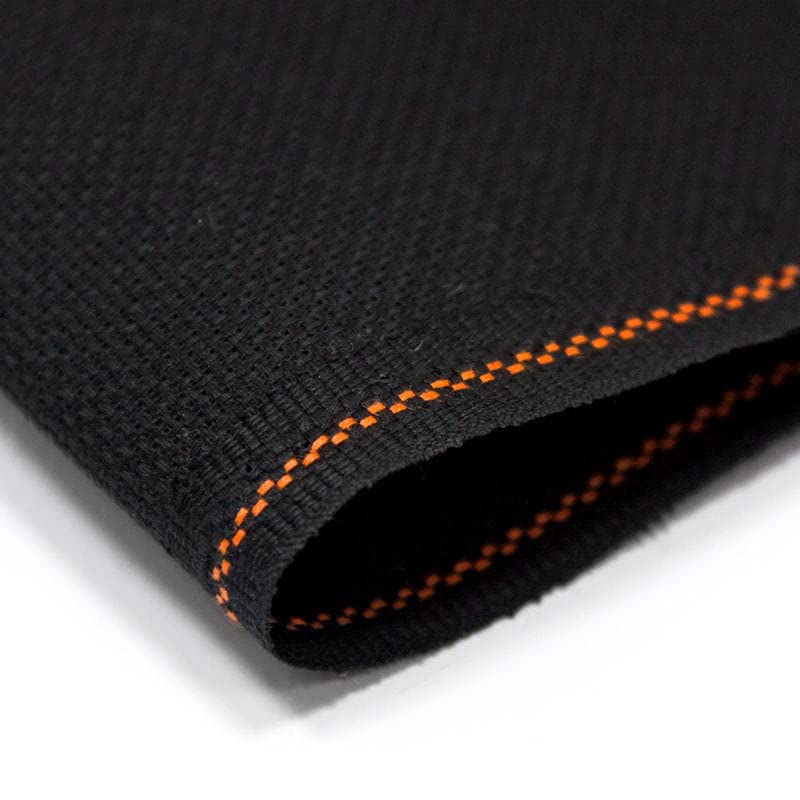 Zweigart 16 Count Aida Cross Stitch Fabric – Black (720), 39.4" x 59", Narrow 100% Cotton Strip for Embroidery Borders & Projects