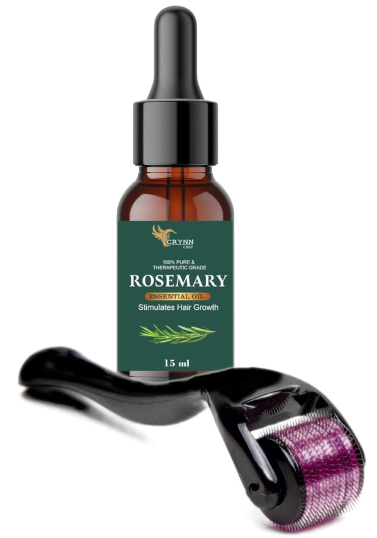 CRYNN Care 100% Natural And Pure Rosemary Essential Oil 15ML And Derma Roller with 540 Titanium Alloy Micro Needles 0.5 mm|-image-29