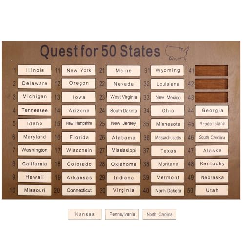 Piano di Viaggio In 50 Stati Countdown Decorazione per la Casa Ornamento da