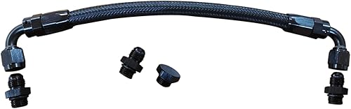 ALLOYWORKS -6AN -6ORB Kit de cruce de riel de combustible para trenza LS1 LS6 LS7 LM7 negro