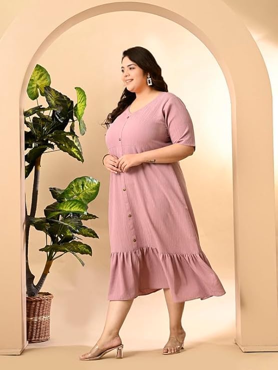 Image of PrettyPlus by Desinoor.com Women's Plus Size Kurta | Ethnic Kurta for Women | Office & Festive Traditional Kurta Firozi