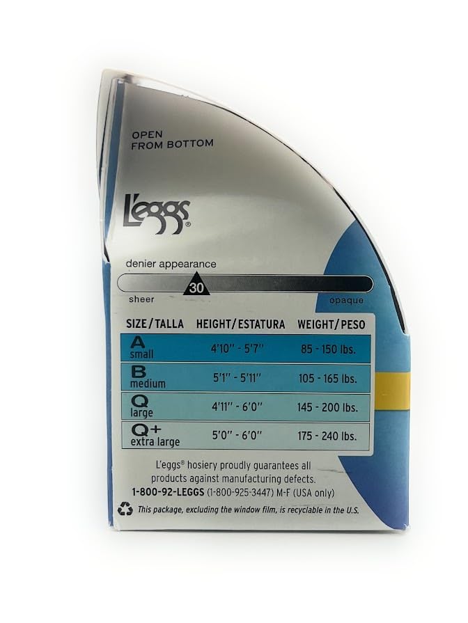 Women Sheer Energy Control Top Sheer toe Energizing Panty Hose, By Legs (B, Suntan)3