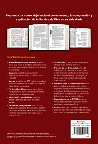 Image of Biblia de estudio del diario vivir RVR60 (Tapa dura, Vino tinto, Letra Roja) (Spanish Edition)