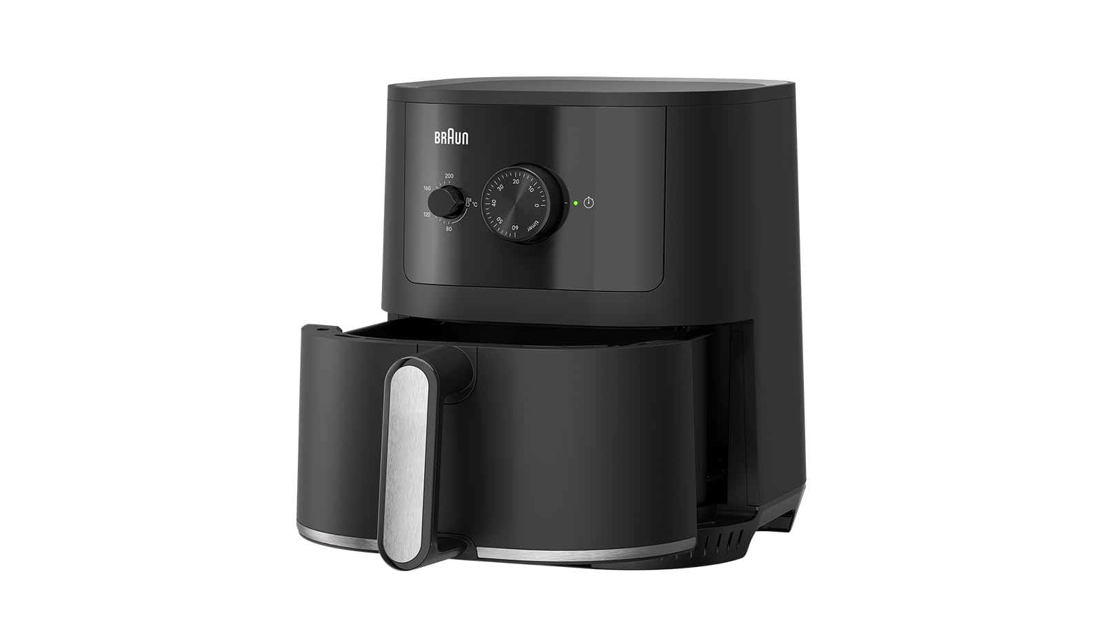 Braun MultiFry 3 HF3000IBK, Freidora de Aire con Capacidad de 4.3L, Control de Temperatura de 80-200°, Tecnología RealAir, Temporizador de 60 min, 1500W, Negro Mate