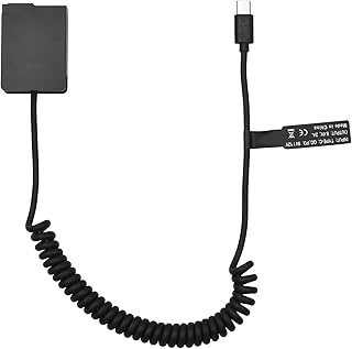 Acoplador Usb Dmw-Dcc8,Sailsbury DMW-DCC8 adaptador de acoplador USB-C de bateria fictícia BLC12 Acoplador de bateria fictícia com substituição de cabo de alimentação de mola USB tipo C para Lumix DMC