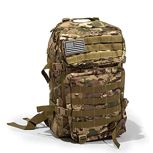 Bug Out Bag Backpack – 50L Tactical Backpack – Great for Survival Essentials (Green Camo)