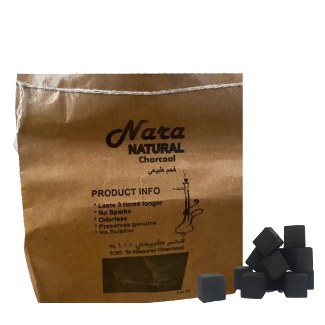 1 KG Coconut Shell Charcoal | Charcoal for Barbecue , Shisha and Bakhoor | 100% Natural Charcoal | Hookah Charcoal , bbq charcoal , Bakhoor Charcoal , Coconut Charcoal |