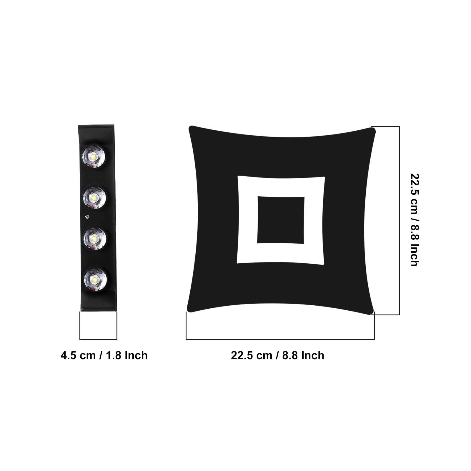 KAWELL 22W Modern Wandlampe LED Wandleuchte Up Down LED Wandbeleuchtung