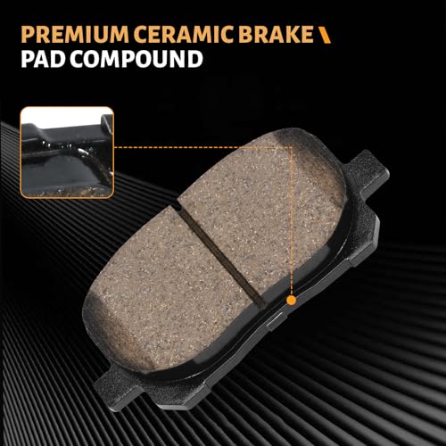 Image of D923 Front Ceramic Brake Pads Kit Fit For Toyota Corolla 2003-2008, For Toyota Matrix 2003-2008, For Pontiac Vibe 2003-2008