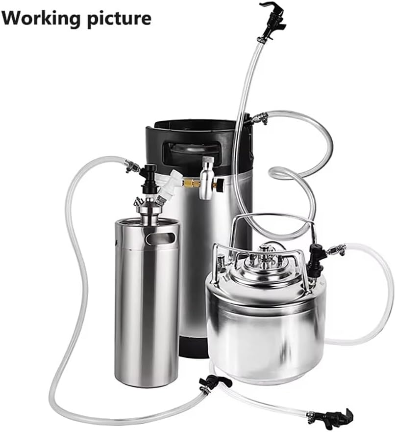 1pc 50cm Ball Lock Beer Line Kit with Picnic Tap & Silicone Hose – Portable Homebrew Kegging Dispenser for Bars & Parties