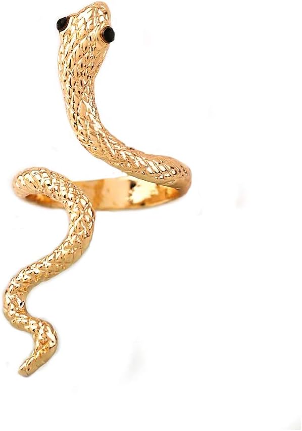 Vivid 3D Snake Rings Simple Open Ring Adjustable personality Animal Jewelry for Women Girls