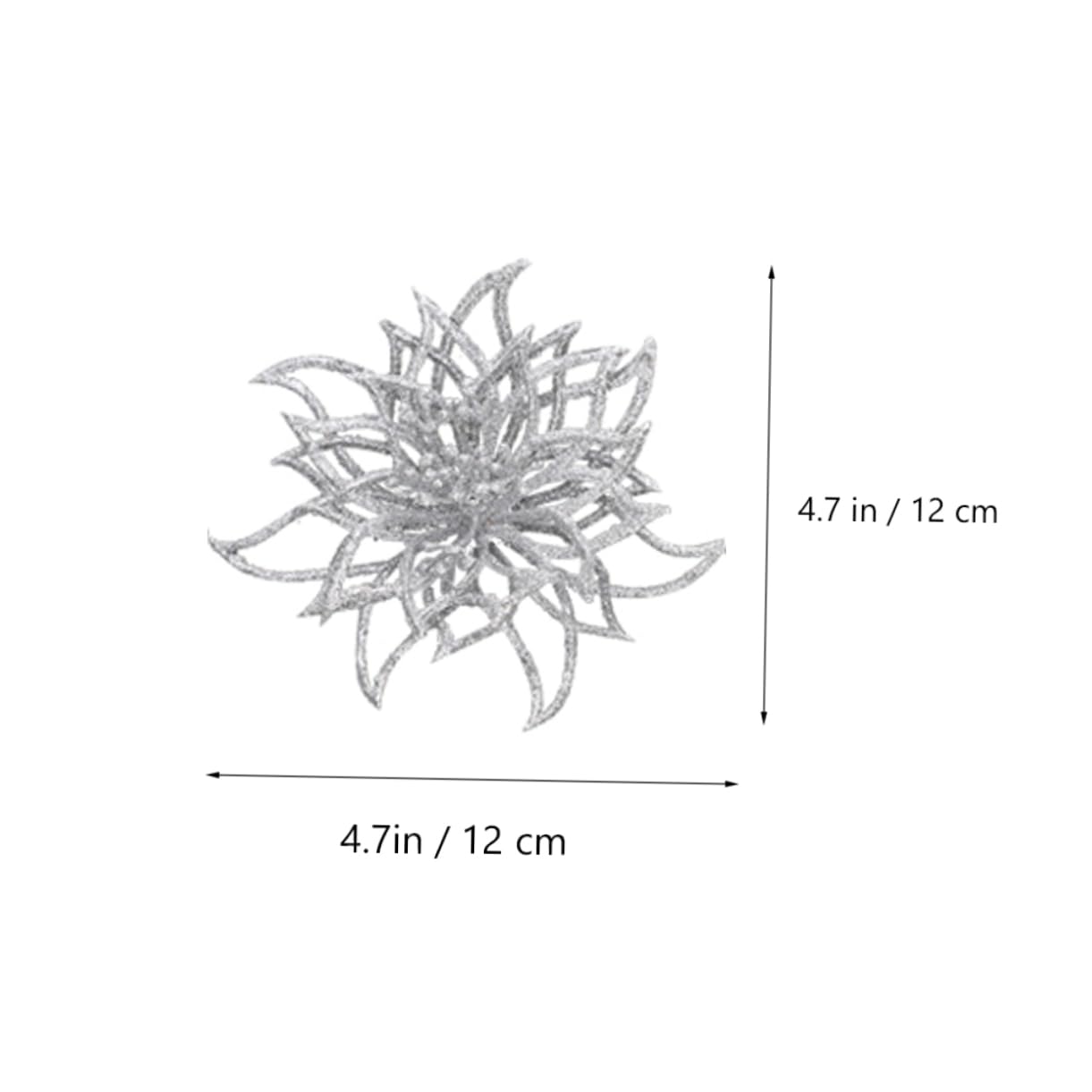 10pieza Flores Artificiales De Navidad Brillantes para Decoración De Fiesta Accesorios De Flores para Guirnalda y Árbol De Navidad Adorno De Poinsettia para Bodas y Celebraciones