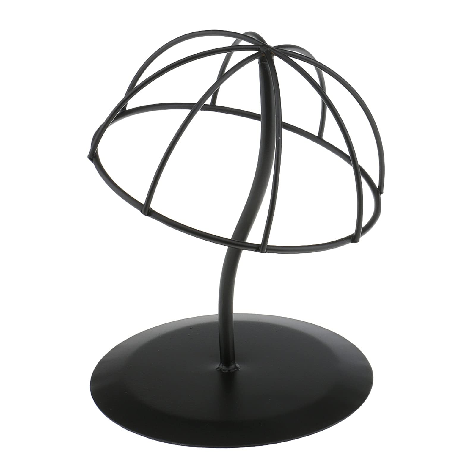 Schwarze Perücke Hair Iron Display Stand-Mannequin-Kopf-Hut-Haarhalter for Shop-Perücke Stand-Hut-Display-Perücke-Kopf-Halter(Small)