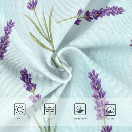 Toddler Girl Panties, Lavender Flowers Purple Blossoms Girls' Cotton Brief Underwear, 2–8 Years3