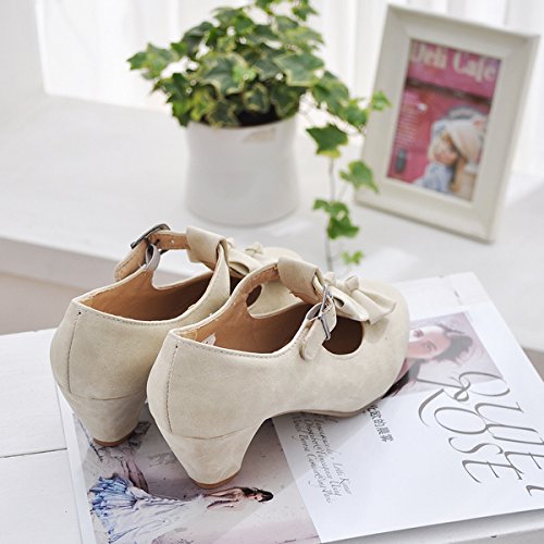 MFairy Woman's Low Heel Vintage Lolita Shoes Cute Bowknot Mary Jane Shoes - Image 3