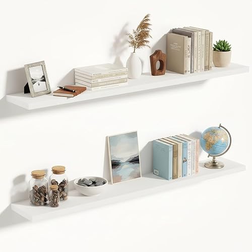 Miniatura 66 de Vivelove Estantes flotantes para montar en la pared, estante de 16 pulgadas para baño pequeño, dormitorio, sala de estar, cocina, decoración moderna