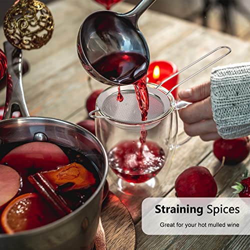 D Fine Mesh Strainer, Stainless Steel Sieve Sifter With Handle, Small Metal Strainer For Loose Tea, Juice, Drink, Herbs, Mini Sifter For Flour thumb #3