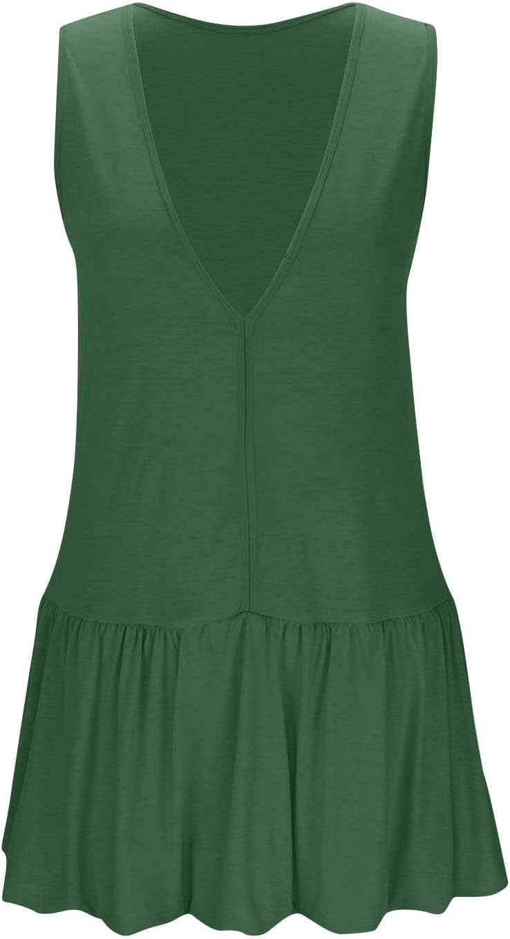 HGps8w Women's V Back Tennis Dress Workout Athletic Bubble Dresses with Shorts 2 Piece Golf Outfits Summer Activewear