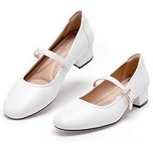 Mary Jane Shoes Women Low Heels Dress Shoes Pumps Low Heel 2 Inch Chunky Heel Mary Janes Pumps with Adjustable Ankle Strap for Women Dressy Casual