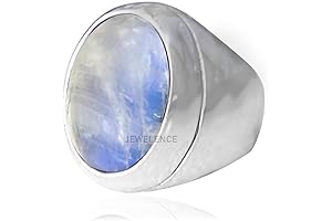 Sterling Silver Rainbow Moonstone Ring: Shimmering Elegance