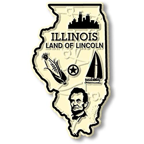 Set de 6 Imanes de Estado Illinois Classic Magnets miniatura 3