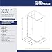 DreamLine Unidoor Plus 46 in. W x 34 3/8 in. D x 72 in. H Frameless Hinged Shower Enclosure in Chrome, SHEN-24460340-01