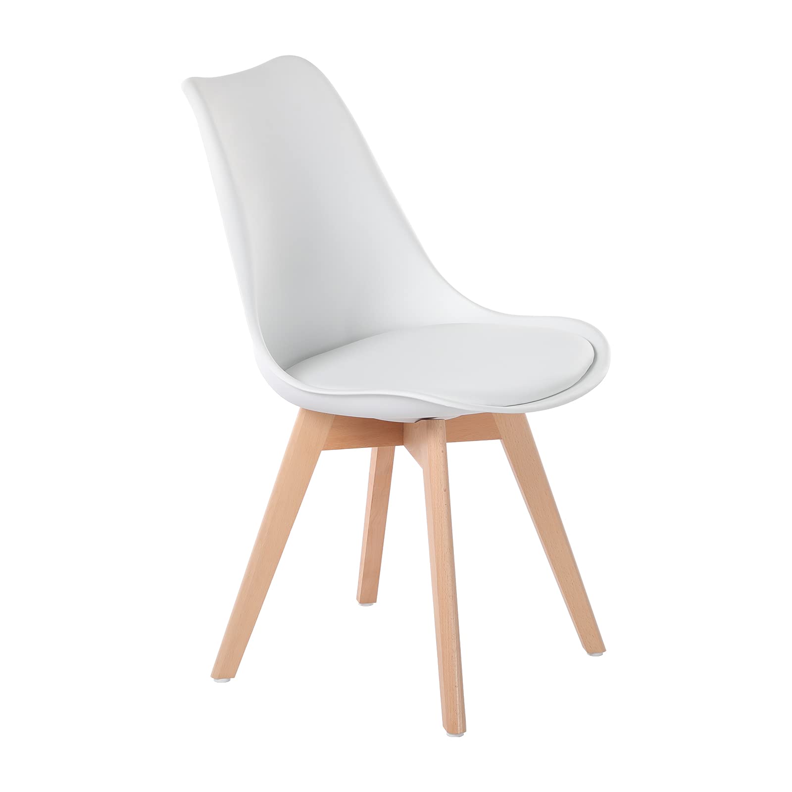 Ensemble de Salle à Manger Ronde avec 4 Chaises pour Salon, Cuisine, Bureau (Table Noire + Chaises Blanches)
