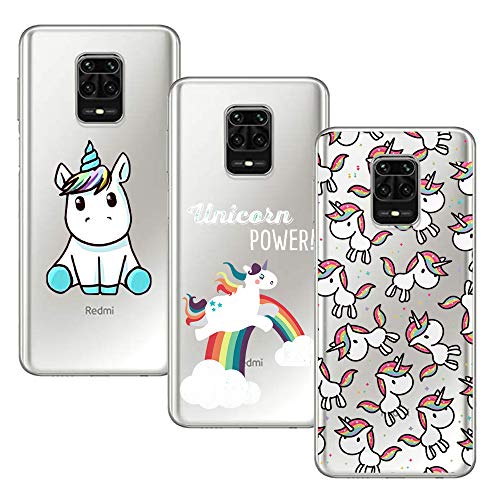 Young & Min Funda para Xiaomi Redmi Note 9S/Redmi Note 9 Pro, (3 Pack) Transparente TPU...