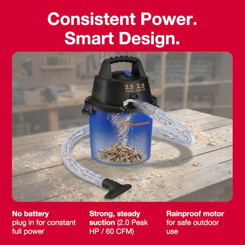 Image of Koblenz WD-2.5L Wet Dry Vacuum Cleaner, Accessories Included, 2.5 PHP