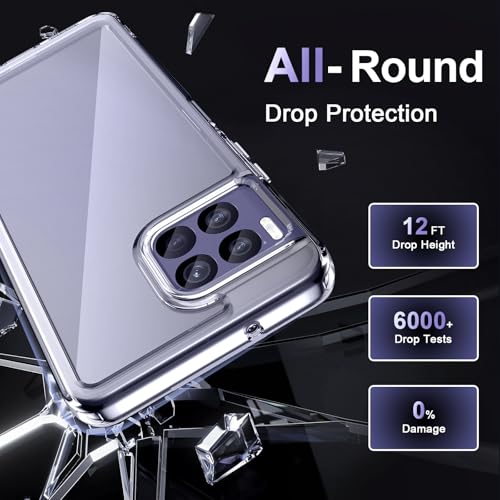 Image of Case for T-Mobile REVVL 7 Pro 5G, Military Grade Drop Protection Phone Case, Yellowing Resistant, Anti-Scratch Hard PC Back, Shockproof Hard Ultra-Thin Protective Cover, Clear