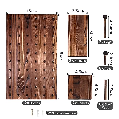 Freshdecor Wood Pegboard | Wooden Pegboard Wall Organizer thumb #2
