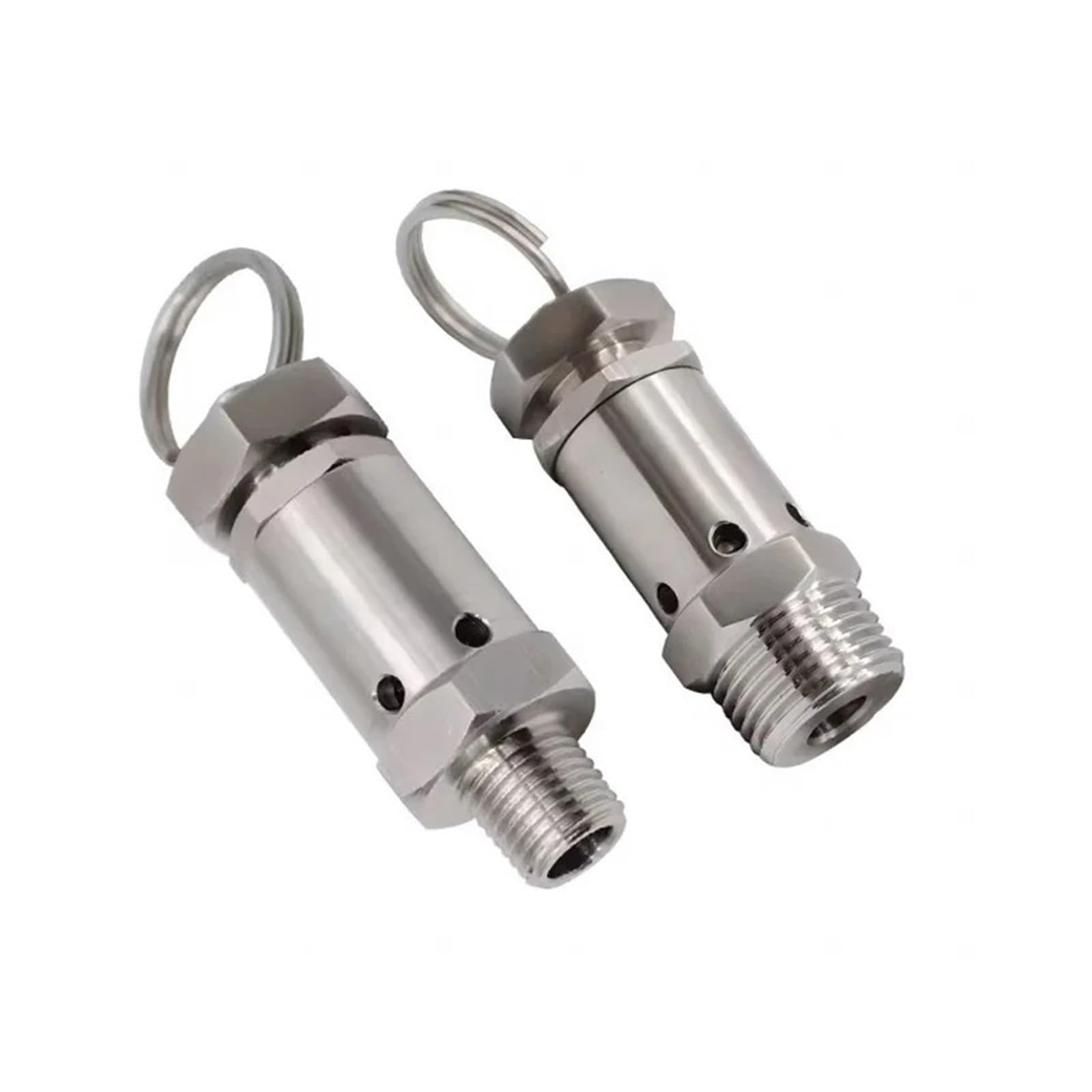Sicherheitsventil Federsicherheitsventil 304 Edelstahl 1/8'1/4' -1/2' BSPT NPT Außengewinde 1-10 Bar Auspuff for Luftkompressoren für Warmwasserbereiter