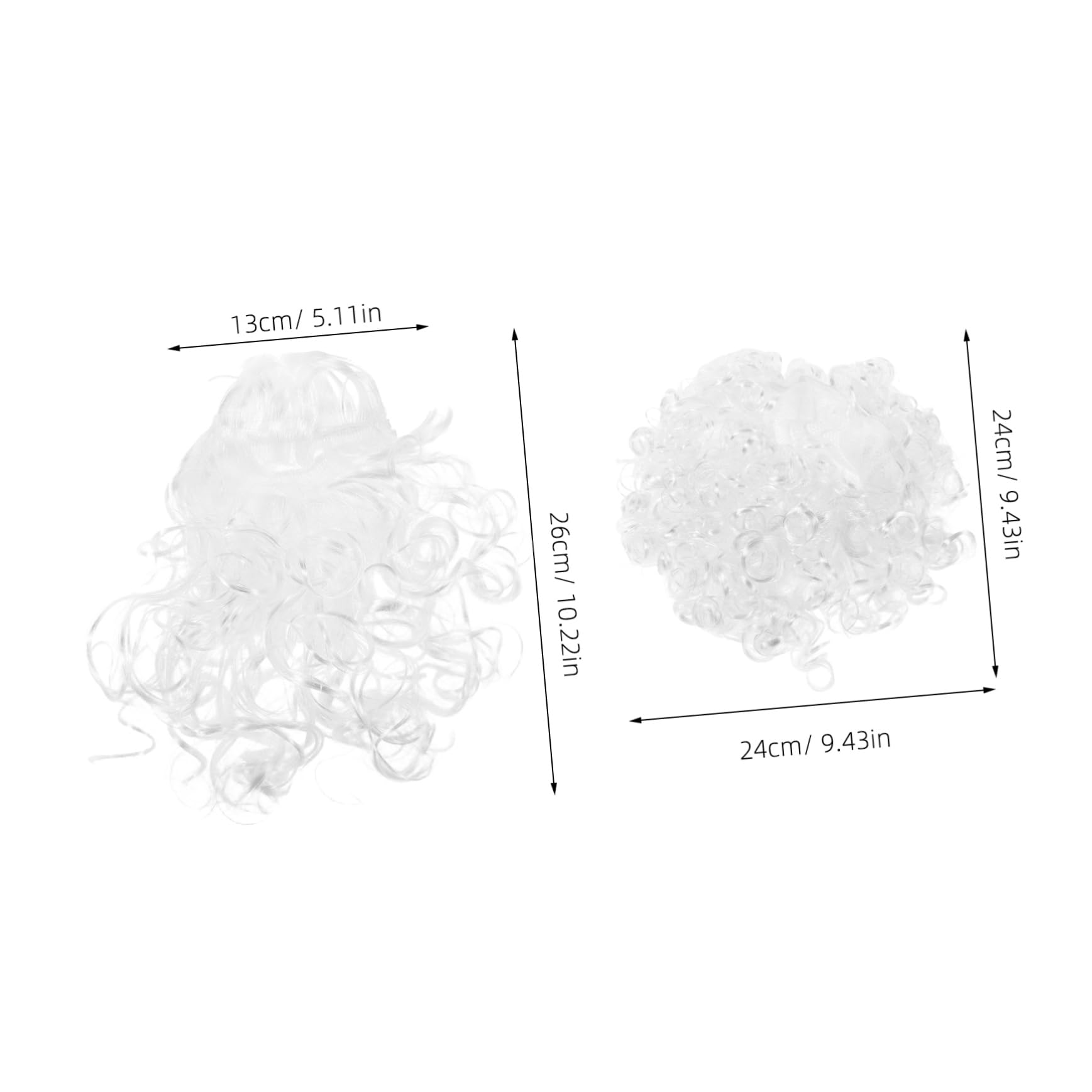 Ipetboom Christmas White Beard Wig Set Santa Claus Wig Kit Cosplay Santa Claus Beard for Event