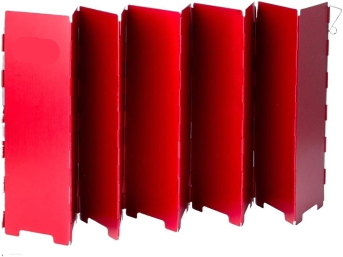 k3Mq9Rw Versatile for multiple scenarios Foldable Portable Outdoor Picnic And BBQ Gas Grill Windscreen, Cookware And Stove Accessories(Red)