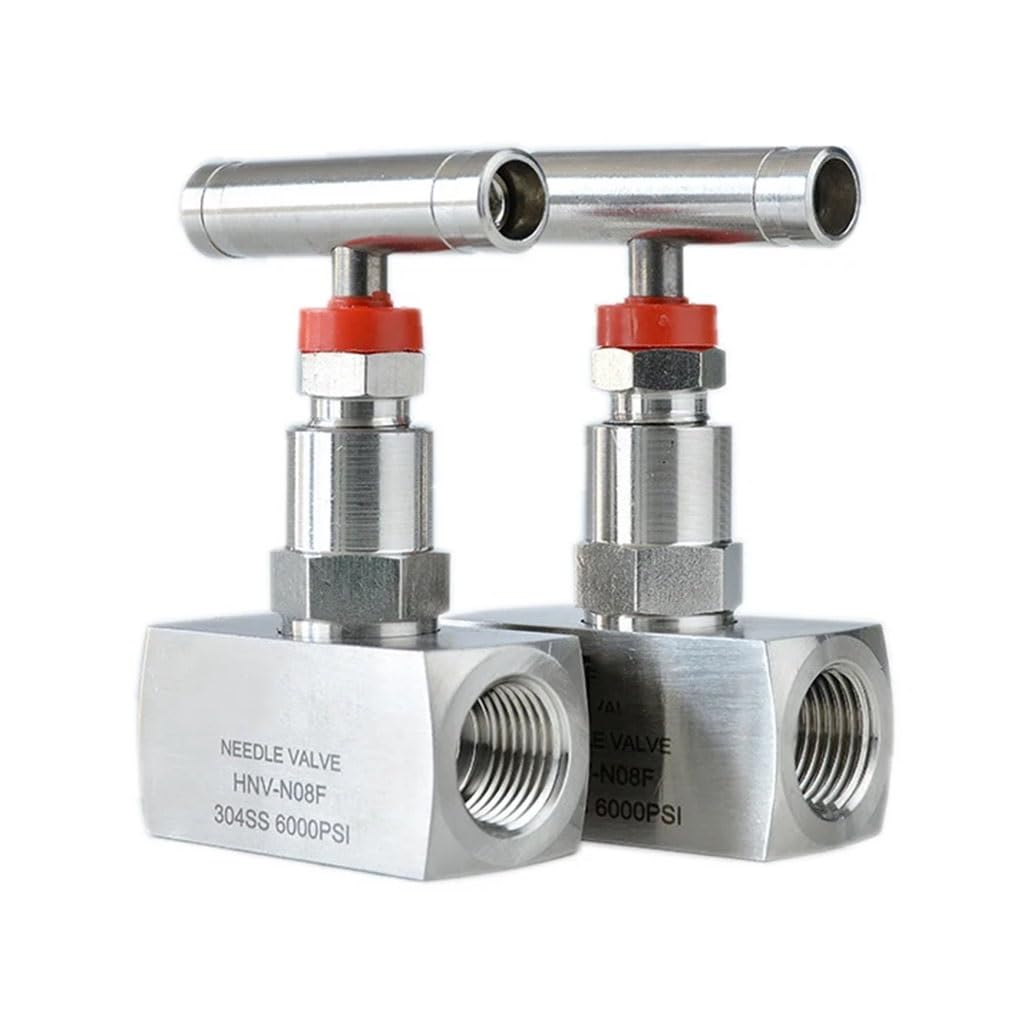 1 Pcs 1/4" 3/8" 1/2" 3/4" 1" Femelle Haute Pression en Acier Inoxydable 304 Vanne À Pointeau D'arrêt J13-320P Contrôle De Débit De Grue(3/4")