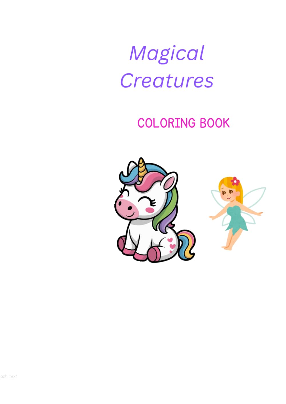Magical creatures coloring book