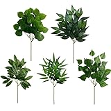 TRgqify-KM Simulierte Blatt-Tisch-Blumenarrangement-Dekoration, künstliche grüne Pflanze, Eukalyptusblätter, gefälschte Pflanzen (Color : Grey)