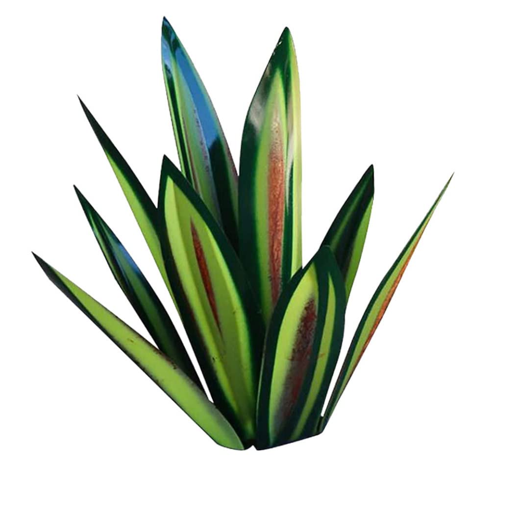 Metal Agave Plants 13.78 InchOutdoor Decor Tequila Rustic Sculpture Metal Agave Yard Art Agave Sculpture Statue Garden Yard Decor Ornament Green Agave Metal Plants For Yard Garden Sculpture Metal Agav