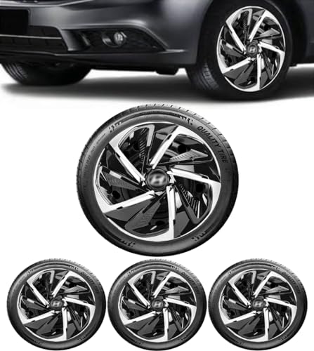 Jogo Calota Esportiva Nitro Preto/Prata Aro 14 HYUND HB20 Hatch H...